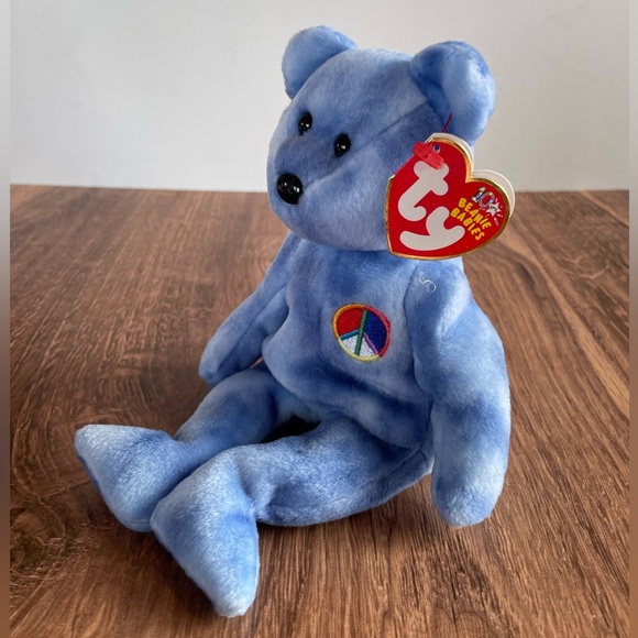 3 FOR $25: Authentic TY Beanie Babies Peace Bear, 2002. NWT - Picture 3 of 4
